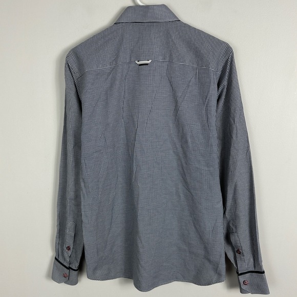 7 Downie St Mens Button Down Collared Shirt Mens Sz 3 or Small Blue Long Sleeve - Picture 15 of 15